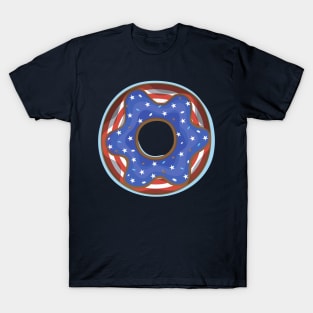 American Flag Donut USA T-Shirt